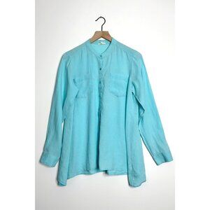 EILEEN FISHER Linen Tunic Long Sleeve Shirt